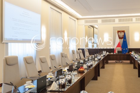  14.02.2018 WARSZAWA<br />POSIEDZENIE RADY MINISTROW<br />N/Z SALA POSIEDZIEN RADY MINISTROW WIDOK VIEW<br /> 