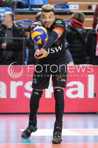  18.02.2018 RZESZOW<br />SIATKOWKA PLUSLIGA 2017/2018 MEN VOLLEYBALL POLAND POLISH PLUS LIGA LEAGUE SEASON 2017/2018<br />MECZ ASSECO RESOVIA RZESZOW - JASTRZEBSKI WEGIEL <br />N/Z SALVADOR HIDALGO OLIVA SYLWETKA <br /> 