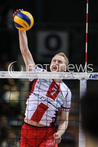  18.02.2018 RZESZOW<br />SIATKOWKA PLUSLIGA 2017/2018 MEN VOLLEYBALL POLAND POLISH PLUS LIGA LEAGUE SEASON 2017/2018<br />MECZ ASSECO RESOVIA RZESZOW - JASTRZEBSKI WEGIEL <br />N/Z JAKUB JAROSZ SYLWETKA ATAK <br /> 