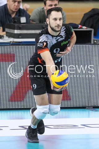  18.02.2018 RZESZOW<br />SIATKOWKA PLUSLIGA 2017/2018 MEN VOLLEYBALL POLAND POLISH PLUS LIGA LEAGUE SEASON 2017/2018<br />MECZ ASSECO RESOVIA RZESZOW - JASTRZEBSKI WEGIEL <br />N/Z JASON DEROCCO SYLWETKA <br /> 