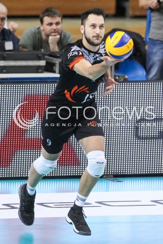  18.02.2018 RZESZOW<br />SIATKOWKA PLUSLIGA 2017/2018 MEN VOLLEYBALL POLAND POLISH PLUS LIGA LEAGUE SEASON 2017/2018<br />MECZ ASSECO RESOVIA RZESZOW - JASTRZEBSKI WEGIEL <br />N/Z JASON DEROCCO SYLWETKA <br /> 