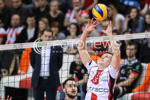  18.02.2018 RZESZOW<br />SIATKOWKA PLUSLIGA 2017/2018 MEN VOLLEYBALL POLAND POLISH PLUS LIGA LEAGUE SEASON 2017/2018<br />MECZ ASSECO RESOVIA RZESZOW - JASTRZEBSKI WEGIEL <br />N/Z LUKAS TICHACEK SYLWETKA <br /> 