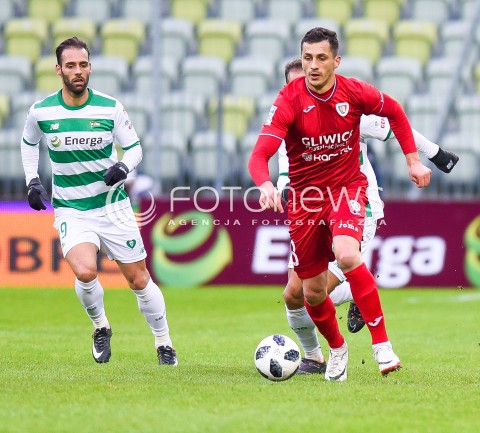  18.02.2018 GDANSK <br />PILKA NOZNA - EKSTRAKLASA SEZON 2017/2018<br />MECZ LECHIA GDANSK - PIAST GLIWICE<br />N/Z MARCO PAIXAO TOMASZ JODLOWIEC<br /> 