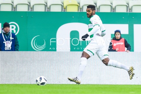  18.02.2018 GDANSK <br />PILKA NOZNA - EKSTRAKLASA SEZON 2017/2018<br />MECZ LECHIA GDANSK - PIAST GLIWICE<br />N/Z GERSON GUIMARAES<br /> 