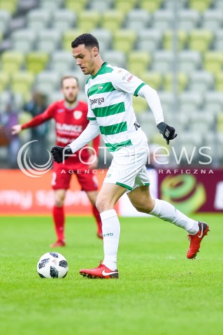  18.02.2018 GDANSK <br />PILKA NOZNA - EKSTRAKLASA SEZON 2017/2018<br />MECZ LECHIA GDANSK - PIAST GLIWICE<br />N/Z JOAO NUNES<br /> 