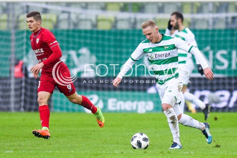  18.02.2018 GDANSK <br />PILKA NOZNA - EKSTRAKLASA SEZON 2017/2018<br />MECZ LECHIA GDANSK - PIAST GLIWICE<br />N/Z DANIEL LUKASIK<br /> 