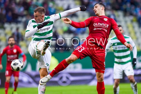  18.02.2018 GDANSK <br />PILKA NOZNA - EKSTRAKLASA SEZON 2017/2018<br />MECZ LECHIA GDANSK - PIAST GLIWICE<br />N/Z PAWEL STOLARSKI TOMASZ JODLOWIEC<br /> 