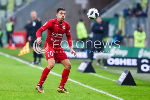  18.02.2018 GDANSK <br />PILKA NOZNA - EKSTRAKLASA SEZON 2017/2018<br />MECZ LECHIA GDANSK - PIAST GLIWICE<br />N/Z MARTIN KONCZKOWSKI<br /> 