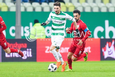  18.02.2018 GDANSK <br />PILKA NOZNA - EKSTRAKLASA SEZON 2017/2018<br />MECZ LECHIA GDANSK - PIAST GLIWICE<br />N/Z FILIP MLADENOVIC<br /> 