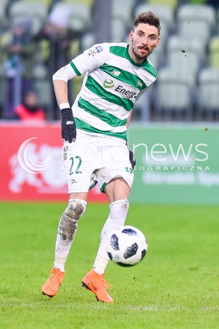  18.02.2018 GDANSK <br />PILKA NOZNA - EKSTRAKLASA SEZON 2017/2018<br />MECZ LECHIA GDANSK - PIAST GLIWICE<br />N/Z FILIP MLADENOVIC<br /> 