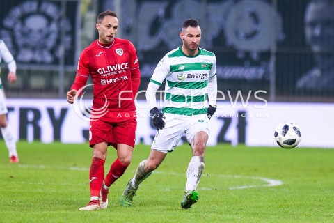  18.02.2018 GDANSK <br />PILKA NOZNA - EKSTRAKLASA SEZON 2017/2018<br />MECZ LECHIA GDANSK - PIAST GLIWICE<br />N/Z TOM HATELEY SIMEON SLAWCZEW<br /> 