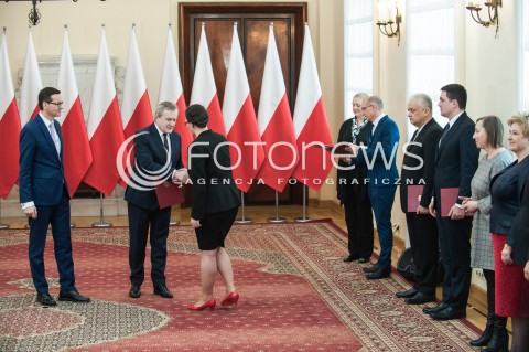  21.02.2018 WARSZWA<br />INAUGURACJA RADY NARODOWEGO INSTYTUTU WOLNOSCI<br />N/Z PREMIER MATEUSZ MORAWIECKI PIOTR GLINSKI<br /> 
