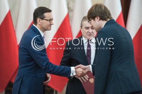  21.02.2018 WARSZWA<br />INAUGURACJA RADY NARODOWEGO INSTYTUTU WOLNOSCI<br />N/Z PREMIER MATEUSZ MORAWIECKI PIOTR GLINSKI<br /> 