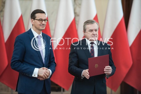  21.02.2018 WARSZWA<br />INAUGURACJA RADY NARODOWEGO INSTYTUTU WOLNOSCI<br />N/Z PREMIER MATEUSZ MORAWIECKI PIOTR GLINSKI<br /> 