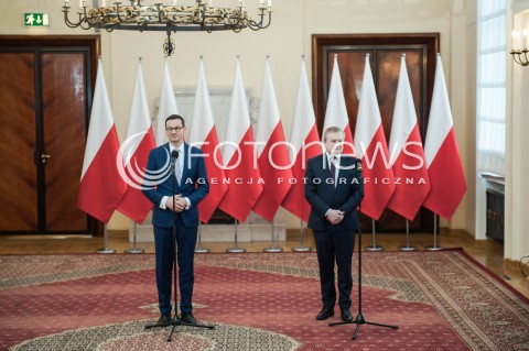  21.02.2018 WARSZWA<br />INAUGURACJA RADY NARODOWEGO INSTYTUTU WOLNOSCI<br />N/Z PREMIER MATEUSZ MORAWIECKI PIOTR GLINSKI<br /> 