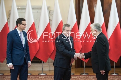  21.02.2018 WARSZWA<br />INAUGURACJA RADY NARODOWEGO INSTYTUTU WOLNOSCI<br />N/Z PREMIER MATEUSZ MORAWIECKI PIOTR GLINSKI<br /> 