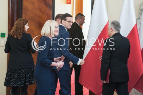  21.02.2018 WARSZWA<br />INAUGURACJA RADY NARODOWEGO INSTYTUTU WOLNOSCI<br />N/Z RZECZNIK RZADU JOANNA KOPCINSKA PREMIER MATEUSZ MORAWIECKI<br /> 