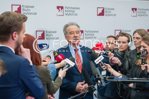  21.02.2018 WARSZAWA<br />BRIEFING PRZEWODNICZACEGO PANSTWOWEJ KOMISJI WYBORCZEJ <br />N/Z PRZEWODNICZACY PANSTWOWEJ KOMISJI WYBORCZEJ WOJCIECH HERMELINSKI<br /> 