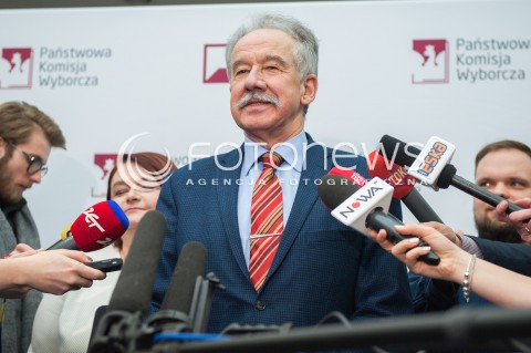  21.02.2018 WARSZAWA<br />BRIEFING PRZEWODNICZACEGO PANSTWOWEJ KOMISJI WYBORCZEJ <br />N/Z PRZEWODNICZACY PANSTWOWEJ KOMISJI WYBORCZEJ WOJCIECH HERMELINSKI<br /> 