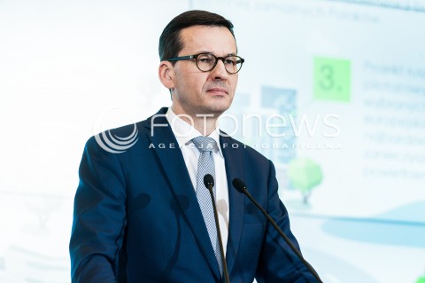  22.02.2018 WARSZAWA<br />KONFERENCJA PRASOWA PREMIERA MATEUSZA MORAWIECKIEGO NA TEMAT WALKI ZE SMOGIEM - PROGRAM RZADOWY SMOG STOP<br />N/Z PREMIER MATEUSZ MORAWIECKI<br /> 