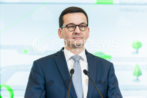  22.02.2018 WARSZAWA<br />KONFERENCJA PRASOWA PREMIERA MATEUSZA MORAWIECKIEGO NA TEMAT WALKI ZE SMOGIEM - PROGRAM RZADOWY SMOG STOP<br />N/Z PREMIER MATEUSZ MORAWIECKI<br /> 