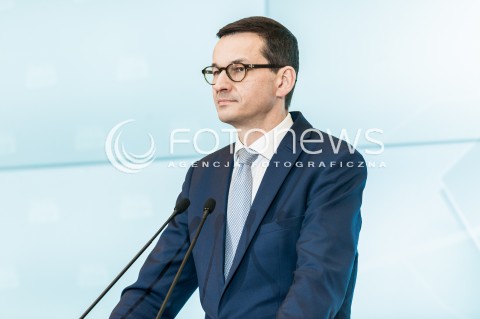  22.02.2018 WARSZAWA<br />KONFERENCJA PRASOWA PREMIERA MATEUSZA MORAWIECKIEGO NA TEMAT WALKI ZE SMOGIEM - PROGRAM RZADOWY SMOG STOP<br />N/Z PREMIER MATEUSZ MORAWIECKI<br /> 