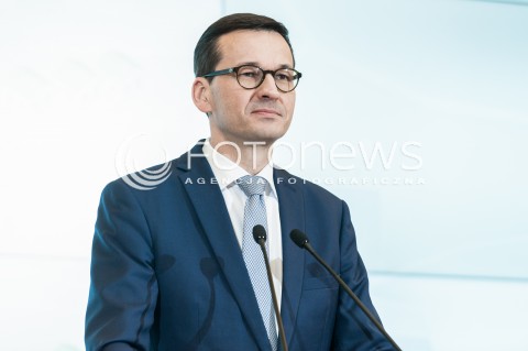  22.02.2018 WARSZAWA<br />KONFERENCJA PRASOWA PREMIERA MATEUSZA MORAWIECKIEGO NA TEMAT WALKI ZE SMOGIEM - PROGRAM RZADOWY SMOG STOP<br />N/Z PREMIER MATEUSZ MORAWIECKI<br /> 