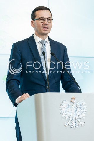  22.02.2018 WARSZAWA<br />KONFERENCJA PRASOWA PREMIERA MATEUSZA MORAWIECKIEGO NA TEMAT WALKI ZE SMOGIEM - PROGRAM RZADOWY SMOG STOP<br />N/Z PREMIER MATEUSZ MORAWIECKI<br /> 