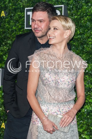  22.02.2018 WARSZAWA<br />PREZENTACJA RAMOWKI TVP WIOSNA 2018<br />N/Z MALGORZATA KOZUCHOWSKA TOMASZ KAROLAK<br /> 