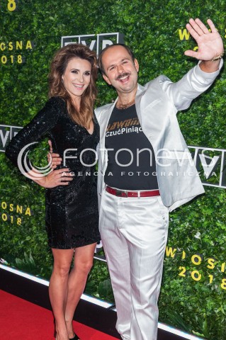  22.02.2018 WARSZAWA<br />PREZENTACJA RAMOWKI TVP WIOSNA 2018<br />N/Z SLAWOMIR ZAPALA MAGDALENA KAJROWICZ<br /> 