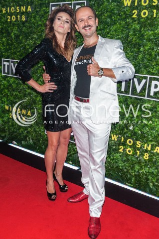  22.02.2018 WARSZAWA<br />PREZENTACJA RAMOWKI TVP WIOSNA 2018<br />N/Z SLAWOMIR ZAPALA MAGDALENA KAJROWICZ<br /> 