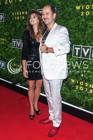  22.02.2018 WARSZAWA<br />PREZENTACJA RAMOWKI TVP WIOSNA 2018<br />N/Z SLAWOMIR ZAPALA MAGDALENA KAJROWICZ<br /> 