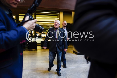  22.02.2018 GDANSK<br />KONFERENCJA PRASOWA Z UDZIALEM LECHA WALESY I GRZEGORZA SCHETYNY W EUROPEJSKIM CENTRUM SOLIDARNOSCI<br />N/Z LECH WALESA<br /> 