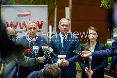  22.02.2018 GDANSK<br />KONFERENCJA PRASOWA Z UDZIALEM LECHA WALESY I GRZEGORZA SCHETYNY W EUROPEJSKIM CENTRUM SOLIDARNOSCI<br />N/Z GRZEGORZ SCHETYNA SLAWOMIR NEUMANN AGNIESZKA POMASKA<br /> 