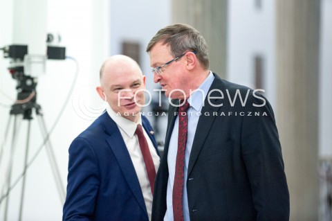  27.02.2018 WARSZAWA SEJM <br />POSIEDZENIE SEJMU<br />N/Z TADEUSZ CYMANSKI WALDEMAR ANDZEL<br /> 