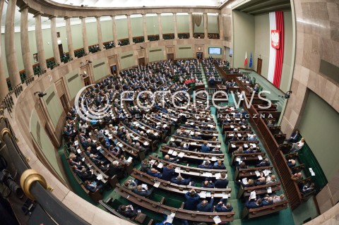  28.02.2018 WARSZAWA SEJM <br />POSIEDZENIE SEJMU<br />N/Z SALA PLENARNA POSIEDZEN WIDOK VIEW<br /> 