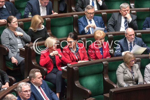  28.02.2018 WARSZAWA SEJM <br />POSIEDZENIE SEJMU<br />N/Z JOLANTA SZCZYPINSKA ANTONI MACIEREWICZ KRYSTYNA PAWLOWICZ<br /> 