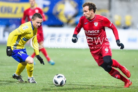  28.02.2018 GDYNIA<br />PILKA NOZNA - EKSTRAKLASA SEZON 2017/2018<br />MECZ ARKA GDYNIA - PIAST GLIWICE<br />N/Z MICHAL NALEPA KONSTANTIN VASSILJEV<br /> 