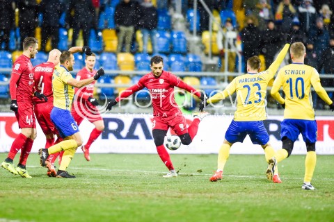  28.02.2018 GDYNIA<br />PILKA NOZNA - EKSTRAKLASA SEZON 2017/2018<br />MECZ ARKA GDYNIA - PIAST GLIWICE<br />N/Z TOMASZ JODLOWIEC<br /> 