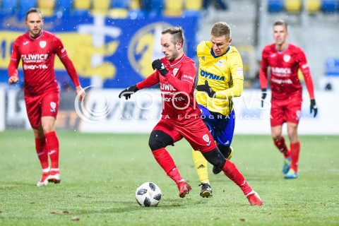  28.02.2018 GDYNIA<br />PILKA NOZNA - EKSTRAKLASA SEZON 2017/2018<br />MECZ ARKA GDYNIA - PIAST GLIWICE<br />N/Z SASA ZIVEC MATEUSZ SZWOCH<br /> 