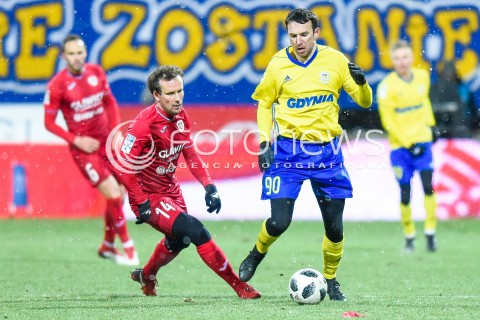  28.02.2018 GDYNIA<br />PILKA NOZNA - EKSTRAKLASA SEZON 2017/2018<br />MECZ ARKA GDYNIA - PIAST GLIWICE<br />N/Z KONSTANTIN VASSILJEV ANDRII BOGDANOV<br /> 
