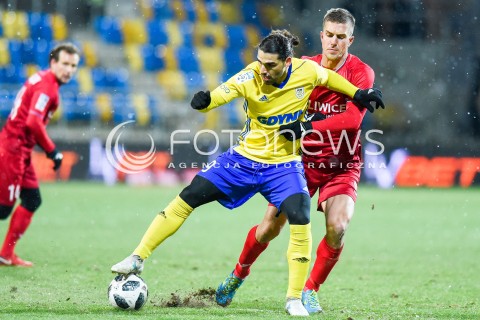  28.02.2018 GDYNIA<br />PILKA NOZNA - EKSTRAKLASA SEZON 2017/2018<br />MECZ ARKA GDYNIA - PIAST GLIWICE<br />N/Z RUBEN JURADO MARCIN PIETROWSKI<br /> 