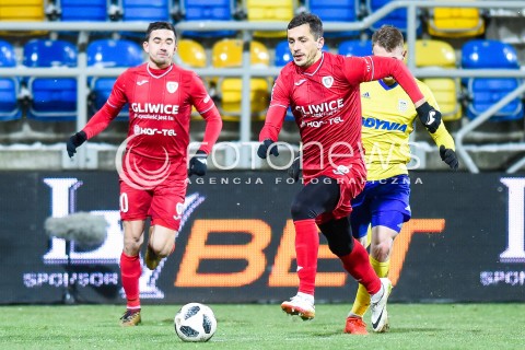  28.02.2018 GDYNIA<br />PILKA NOZNA - EKSTRAKLASA SEZON 2017/2018<br />MECZ ARKA GDYNIA - PIAST GLIWICE<br />N/Z TOMASZ JODLOWIEC<br /> 