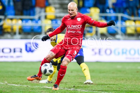  28.02.2018 GDYNIA<br />PILKA NOZNA - EKSTRAKLASA SEZON 2017/2018<br />MECZ ARKA GDYNIA - PIAST GLIWICE<br />N/Z JAKUB CZERWINSKI<br /> 