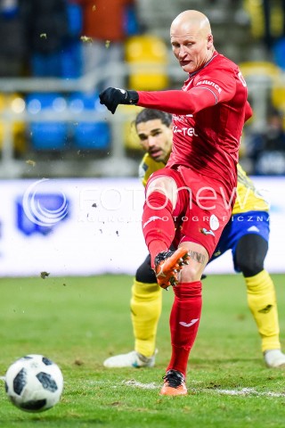  28.02.2018 GDYNIA<br />PILKA NOZNA - EKSTRAKLASA SEZON 2017/2018<br />MECZ ARKA GDYNIA - PIAST GLIWICE<br />N/Z JAKUB CZERWINSKI<br /> 