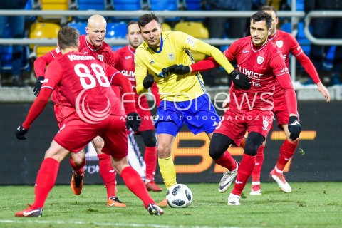  28.02.2018 GDYNIA<br />PILKA NOZNA - EKSTRAKLASA SEZON 2017/2018<br />MECZ ARKA GDYNIA - PIAST GLIWICE<br />N/Z JAKUB CZERWINSKI DAWID SOLDECKI TOMASZ JODLOWIEC<br /> 