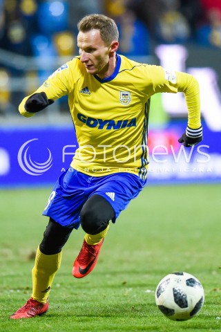  28.02.2018 GDYNIA<br />PILKA NOZNA - EKSTRAKLASA SEZON 2017/2018<br />MECZ ARKA GDYNIA - PIAST GLIWICE<br />N/Z KRZYSZTOF JANUS<br /> 