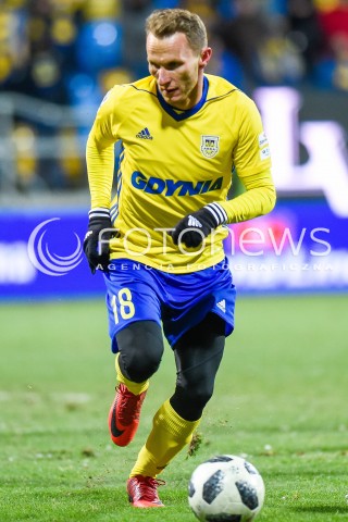  28.02.2018 GDYNIA<br />PILKA NOZNA - EKSTRAKLASA SEZON 2017/2018<br />MECZ ARKA GDYNIA - PIAST GLIWICE<br />N/Z KRZYSZTOF JANUS<br /> 