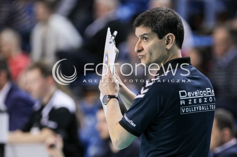  03.03.2018 RZESZOW <br />SIATKOWKA LIGA SIATKOWKI KOBIET LSK 2017/2018 WOMEN VOLLEYBALL POLAND POLISH LEAGUE <br />MECZ DEVELOPRES SKYRES RZESZOW - MKS DABROWA GORNICZA <br />N/Z LORENZO MICELLI - I TRENER ( HEAD COACH ) SYLWETKA <br /> 