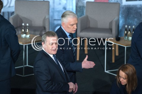  07.03.2018 WARSZAWA<br />OBCHODY 50. ROCZNICY MARCA 68 DEBATA OGOLNOPOLSKI RUCH SPOLECZNY PRZECIW KOMUNIZMOWI<br />N/Z JAROSLAW GOWIN PIOTR GLINSKI<br /> 